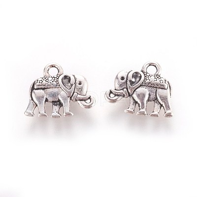 Vintage Elephant Charms A-PALLOY-ZN-47017-AS-F-1