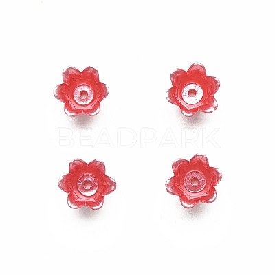 Spray Paint ABS Plastic Imitation Pearl Beads MACR-N013-001H-1