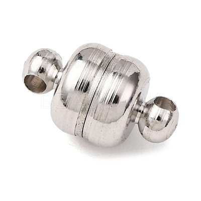 Brass Magnetic Clasps with Loops KK-H361-S-NR-1