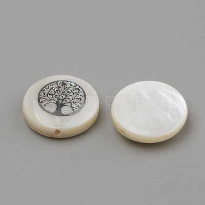 Natural Freshwater Shell Beads X-SHEL-Q011-006P-1