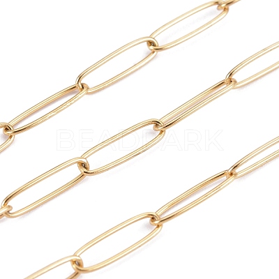 Ion Plating(IP) 304 Stainless Steel Paperclip Chains CHS-F010-01C-G-01-1