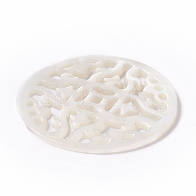 Natural Trochus Shell Pendants SSHEL-L002-32-1