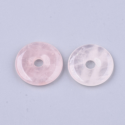 Natural Rose Quartz Pendants G-S349-22A-01-1