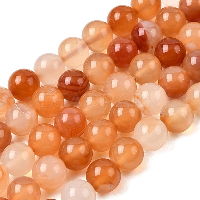 Natural Carnelian Beads Strands G-N0006-10mm-17-1