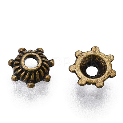 Tibetan Style Zinc Alloy Bead Caps MLF0514Y-01-1