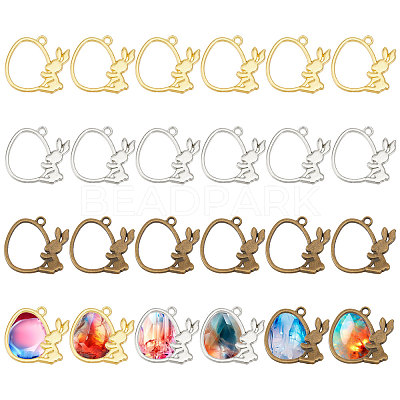 48PCS 3Style Easter Theme Alloy Pendants FIND-CA0008-68-1