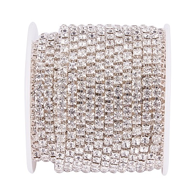 Brass Rhinestone Strass Chains CHC-T001-SS16-01S-1