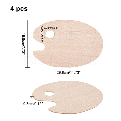 Wooden Painting Palette DIY-PH0026-80-1