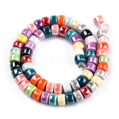 Handmade Porcelain Bead Strands X-PORC-N007-22-1