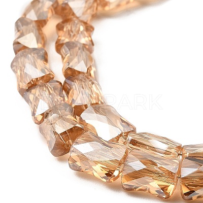 AB Color Plated Transparent Glass Beads Strands EGLA-P051-06A-A06-1