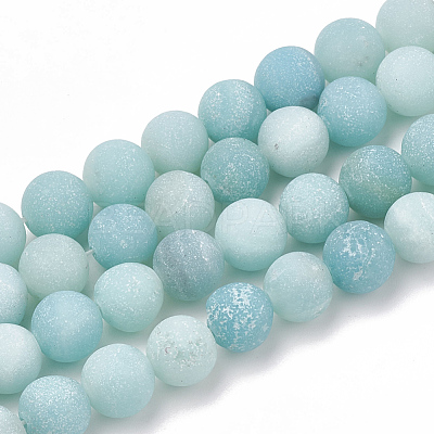 Natural Amazonite Beads Strands X-G-T106-189-1
