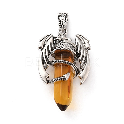 Bullet Shape Glass Pendants G-B042-05P-1