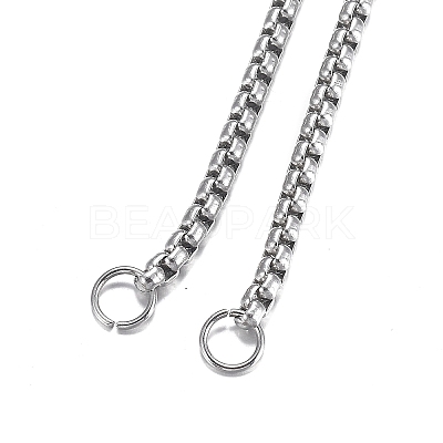 201 Stainless Steel Box Chain Slider Necklace Making MAK-H100-01P-1-1