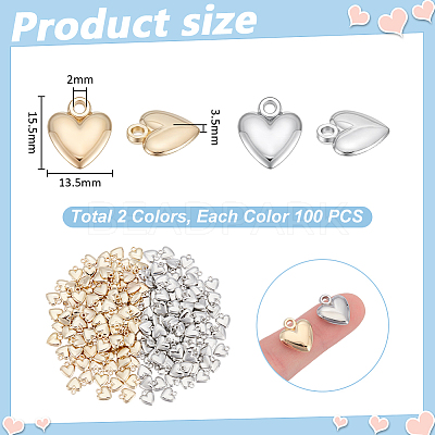 200Pcs 2 Colors CCB Plastic Pendants CCB-UN0001-05-1