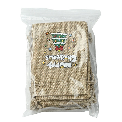 12Pcs 12 Styles Christmas Printed Burlap Packing Pouches Drawstring Bags ABAG-FS0001-03A-1