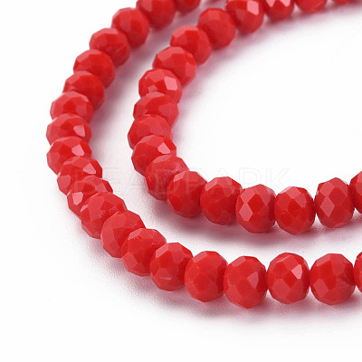 Opaque Solid Color Glass Beads Strands EGLA-A034-P6mm-D22-1