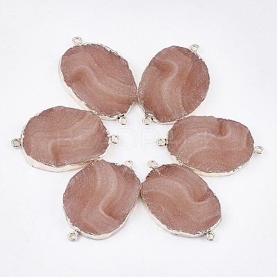 Electroplate Druzy Resin Links connectors RESI-S366-26D-1