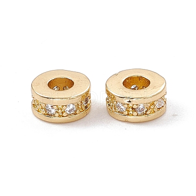 Brass Micro Pave Cubic Zirconia Beads LS-ZIRC-F009-31LG-1