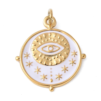 304 Stainless Steel Enamel Pendants LS-STAS-G353-02G-03-1