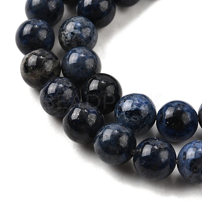 Natural Grade AA Dumortierite Quartz Round Bead Strands X-G-P075-43-4mm-1