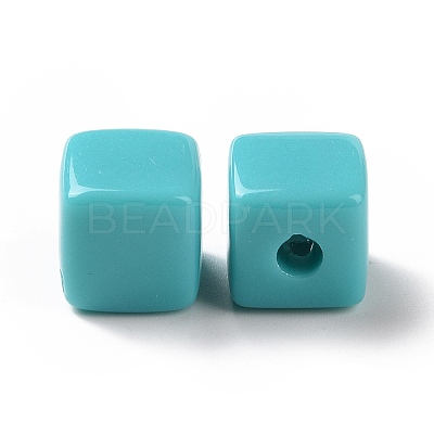 Opaque Acrylic Beads OACR-E015-02H-1