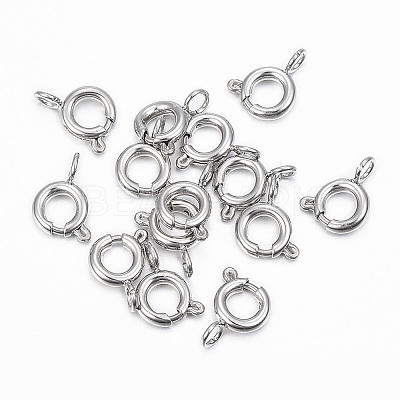 Tarnish Resistant 304 Stainless Steel Smooth Surface Spring Ring Clasps LS-STAS-H396-B-02P-1