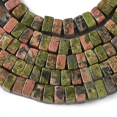 Natural Unakite Beads Strands G-A280-C10-01-1