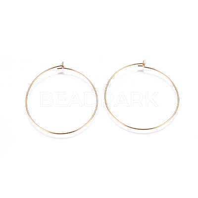 304 Stainless Steel Hoop Earrings Findings X-STAS-F227-54E-G-1