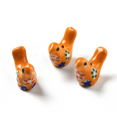 Handmade Printed Porcelain Beads PORC-F005-04G-1