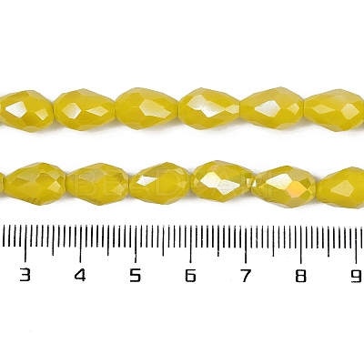 Opaque Solid Color Electroplate Glass Beads Strands EGLA-N013-P4mm-B06-1