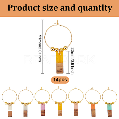 Brass Wine Glass Charms AJEW-GO00012-1