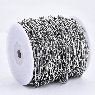 Tarnish Resistant 304 Stainless Steel Paperclip Chains CHS-N001-02P-1