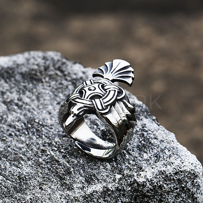 Retro 304 Stainless Steel Finger Rings FS-WG0E659-02-1