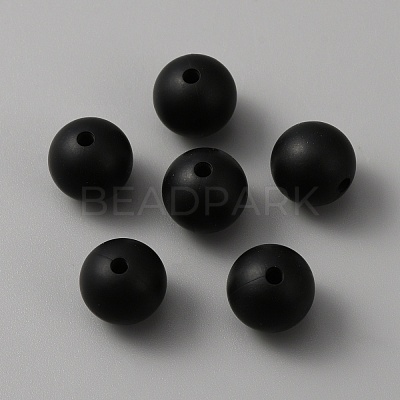 Round Food Grade Eco-Friendly Silicone Beads SIL-WH0012-037A-1