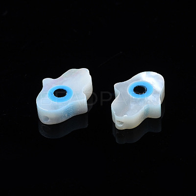 Natural White Shell Mother of Pearl Shell Beads SSHEL-N034-57B-A-1
