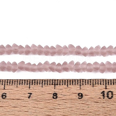 Frosted Transparent Glass Beads Strands LS-GLAA-N016-4mm-25-1