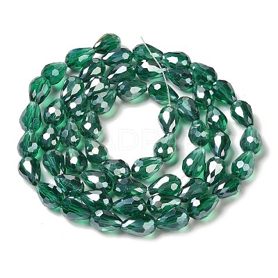 Electroplate Glass Beads Strands EGLA-D015-12x8mm-M-1