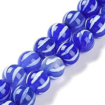 Tibetan Style dZi Agate Beads Strands G-B084-A06-01-1