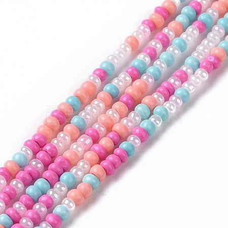 Glass Seed Bead Strands LAMP-B021-04G-1