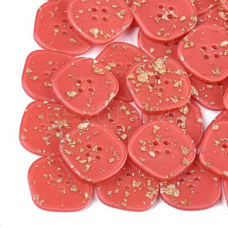 4-Hole Cellulose Acetate(Resin) Buttons BUTT-S023-10A-04-1