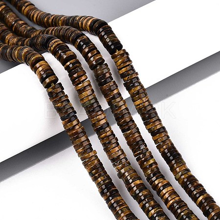 Natural Tiger Eye Beads Strands G-T142-6mm-06-1