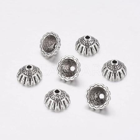 Tibetan Style Alloy Bead Caps X-LF9305Y-1
