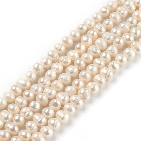 Natural Cultured Freshwater Pearl Beads Strands PEAR-L033-06-1