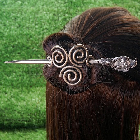 Antique Silver Viking Hair Sticks Hair Pin PW-WG2F806-21-1