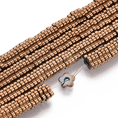 Electroplated Synthetic Non-magnetic Hematite Beads Strands G-T139-63D-1