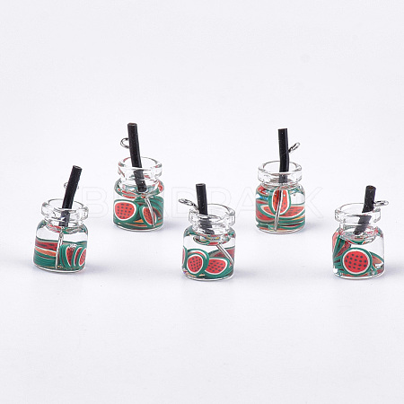 Glass Bottle Pendants GLAA-S181-04B-1