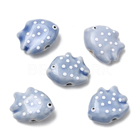 Handmade Porcelain Beads X-PORC-K010-06J-1
