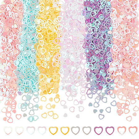 120G 6 Colors Plastic Sequins Beads PVC-CP0001-02B-1