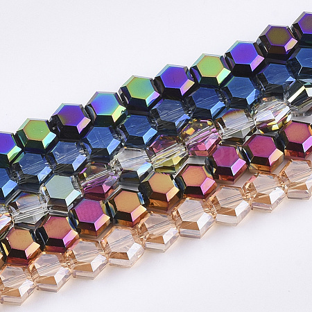 Electroplate Glass Beads Strands EGLA-T018-03-1