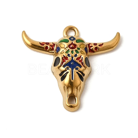 304 Stainless Steel Enamel Pendants X-STAS-G386-01G-02-1